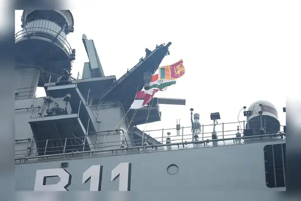 India’s aircraft carrier INS Vikrant reaches Sri Lanka, to take part in International Fleet Review India’s aircraft carrier INS Vikrant reaches Sri Lanka, to take part in International Fleet Review