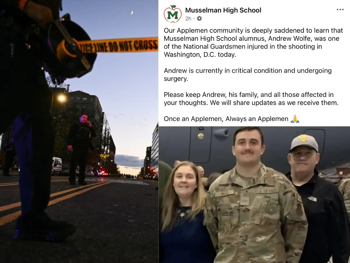 US National Guardsman shot by Rahmanullah Lakanwal near White House ID'd as Andrew Wolfe