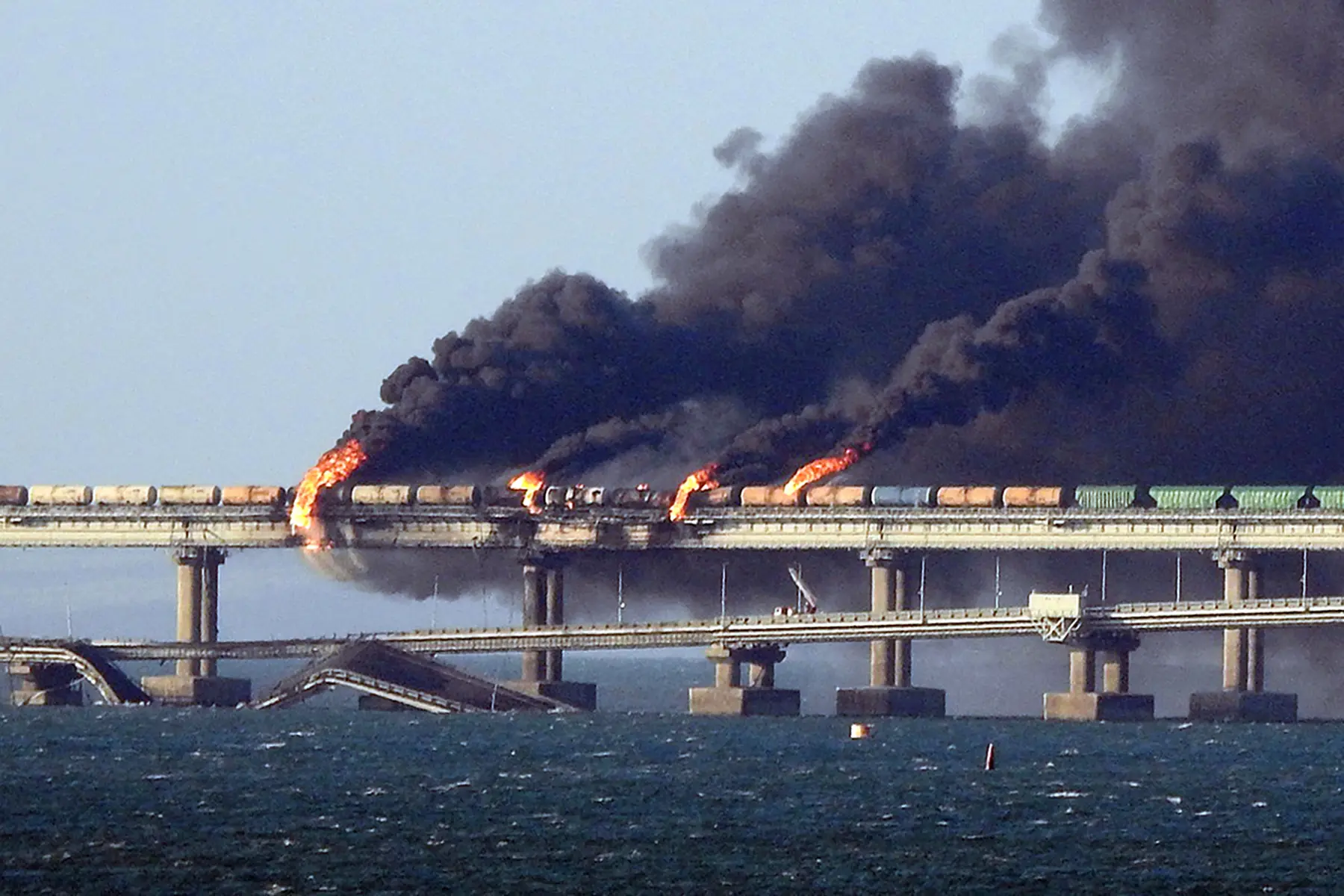 Eight men sent to life sentences by Russia court for 2022 Crimea bridge blast