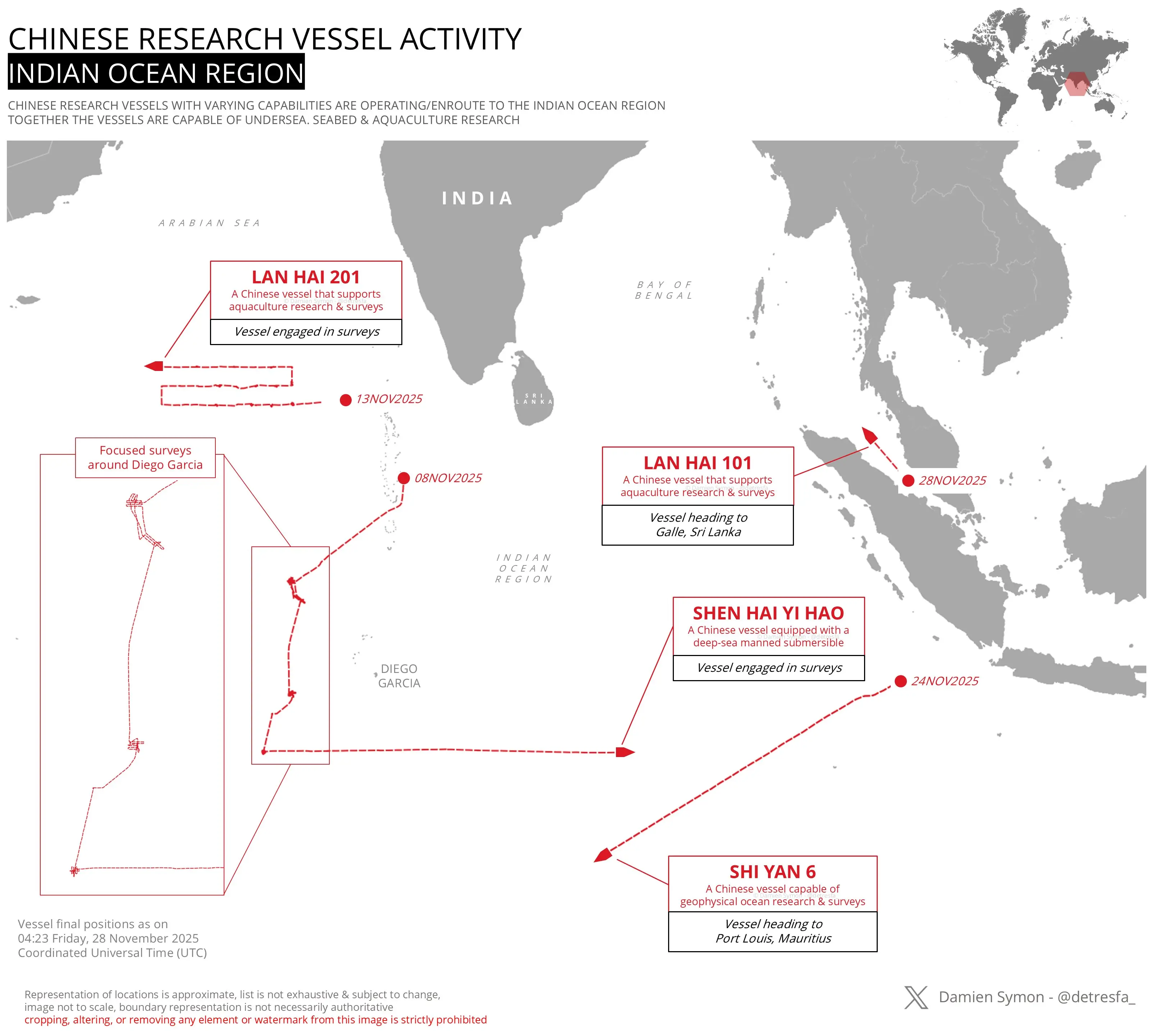 What are 4 Chinese ships doing in Indian Ocean and why their movements are being closely watched