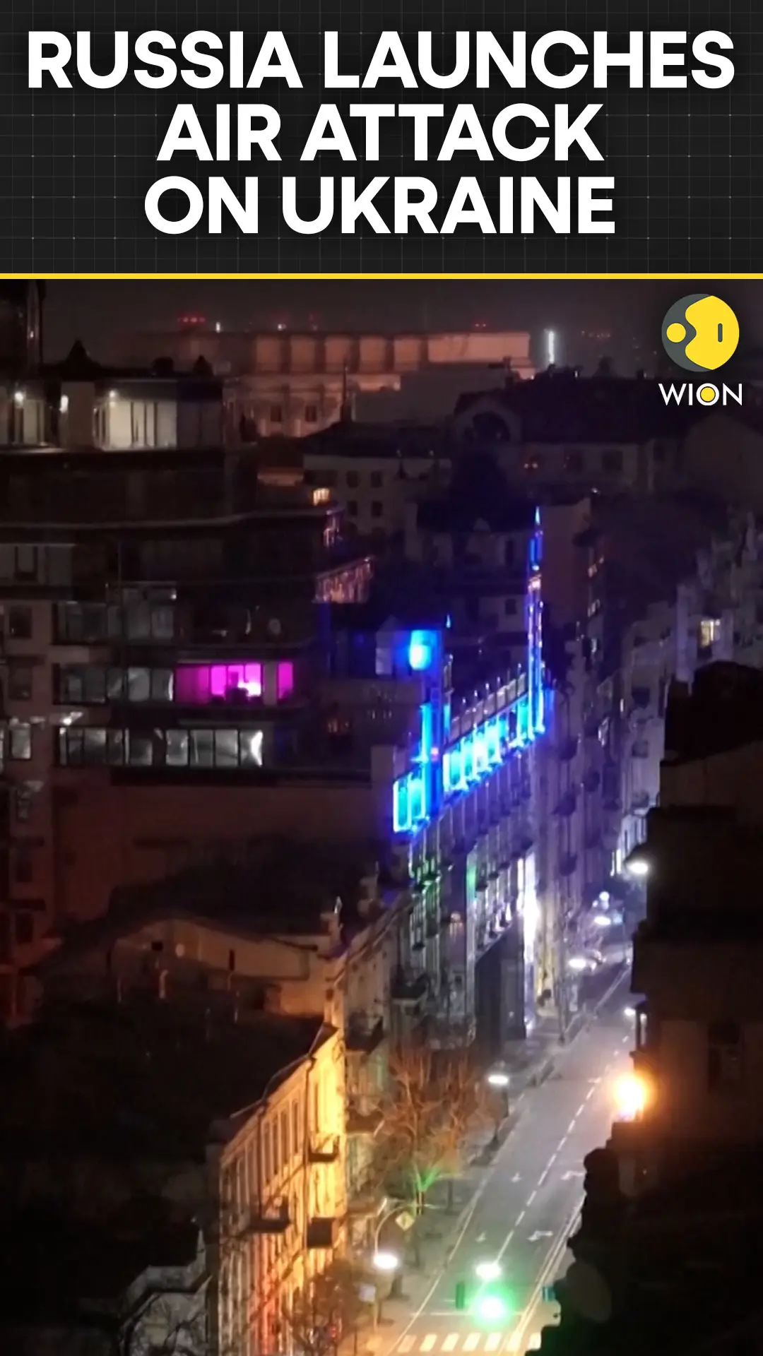 Russia-Ukraine attack :blasts over Kyiv skyline as Russia launches air attack on Ukraine