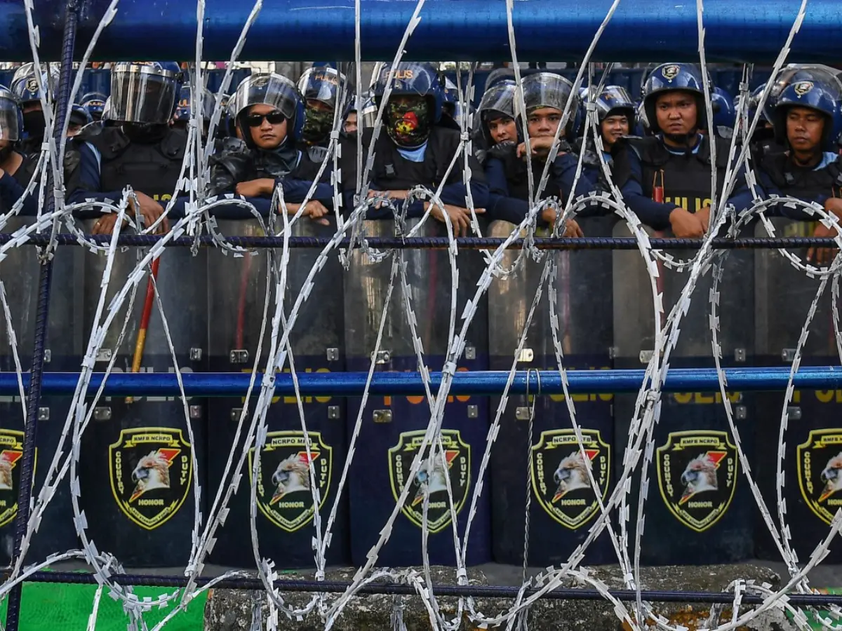 What were the steps taken by authorities during the protest?