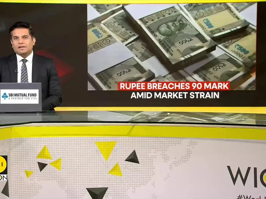 Indian Rupee Falls Below 90/USD Amid Rising Economic Pressures
