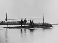 Which was the first submarine in the world, and when did it enter service?