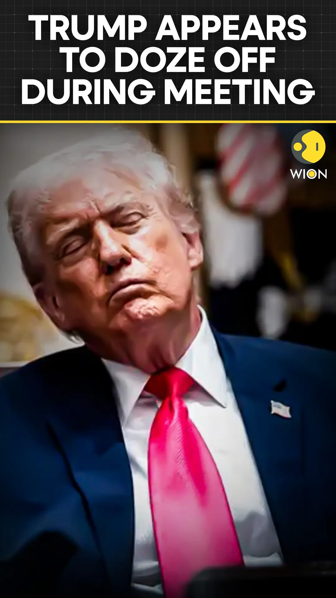 Donald Trump Appears to Doze Off in Cabinet Session
