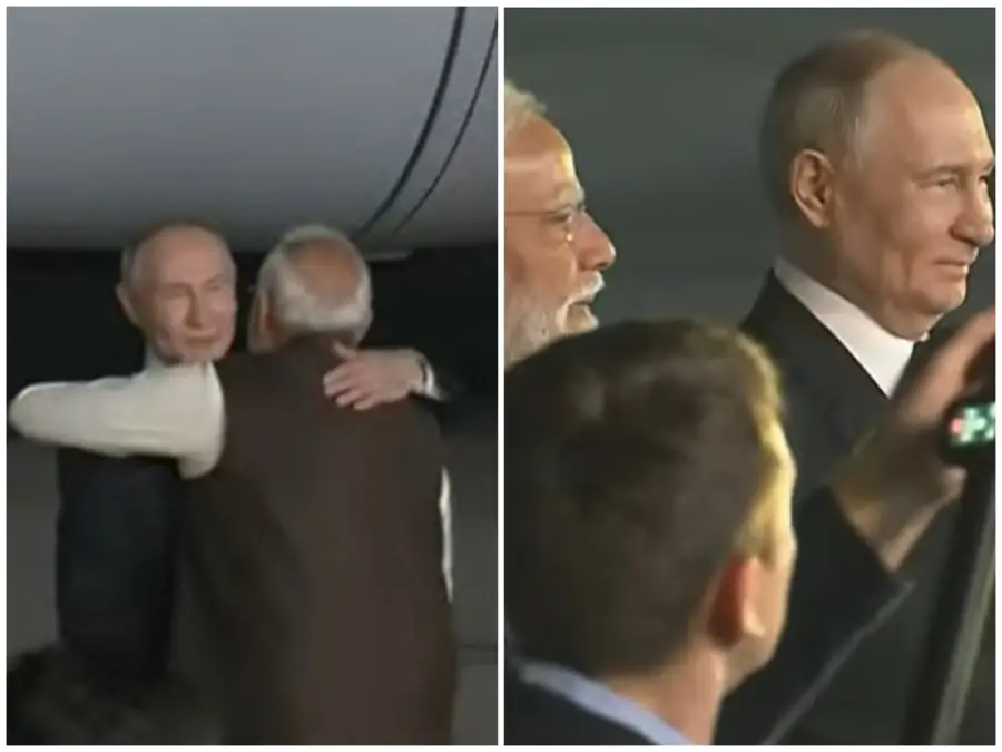 WATCH | Modi, Putin hug as Indian PM receives Russian president with a red carpet