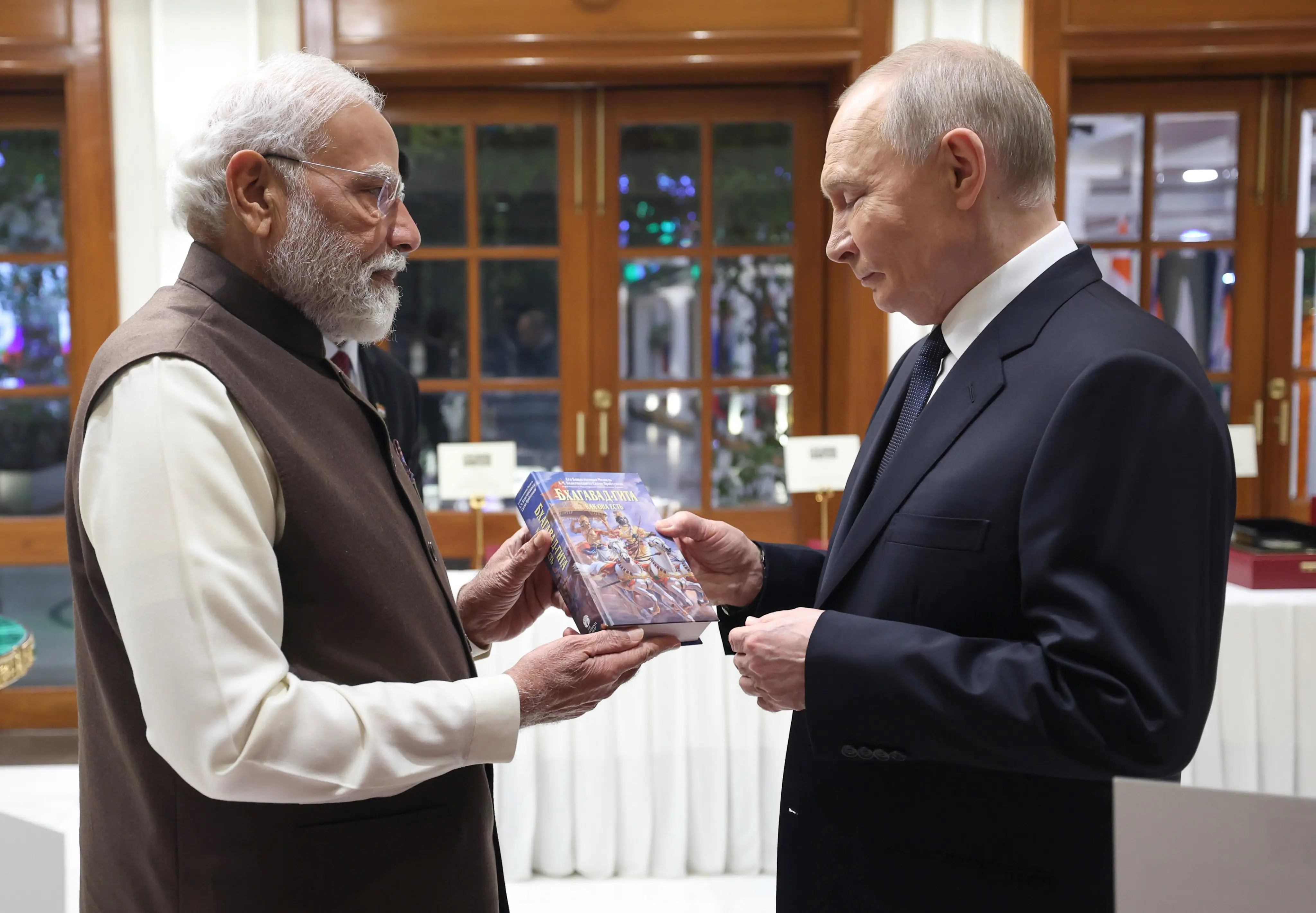 Modi-Putin chemistry back on display as PM gifts the Russian leader a Gita in his own language