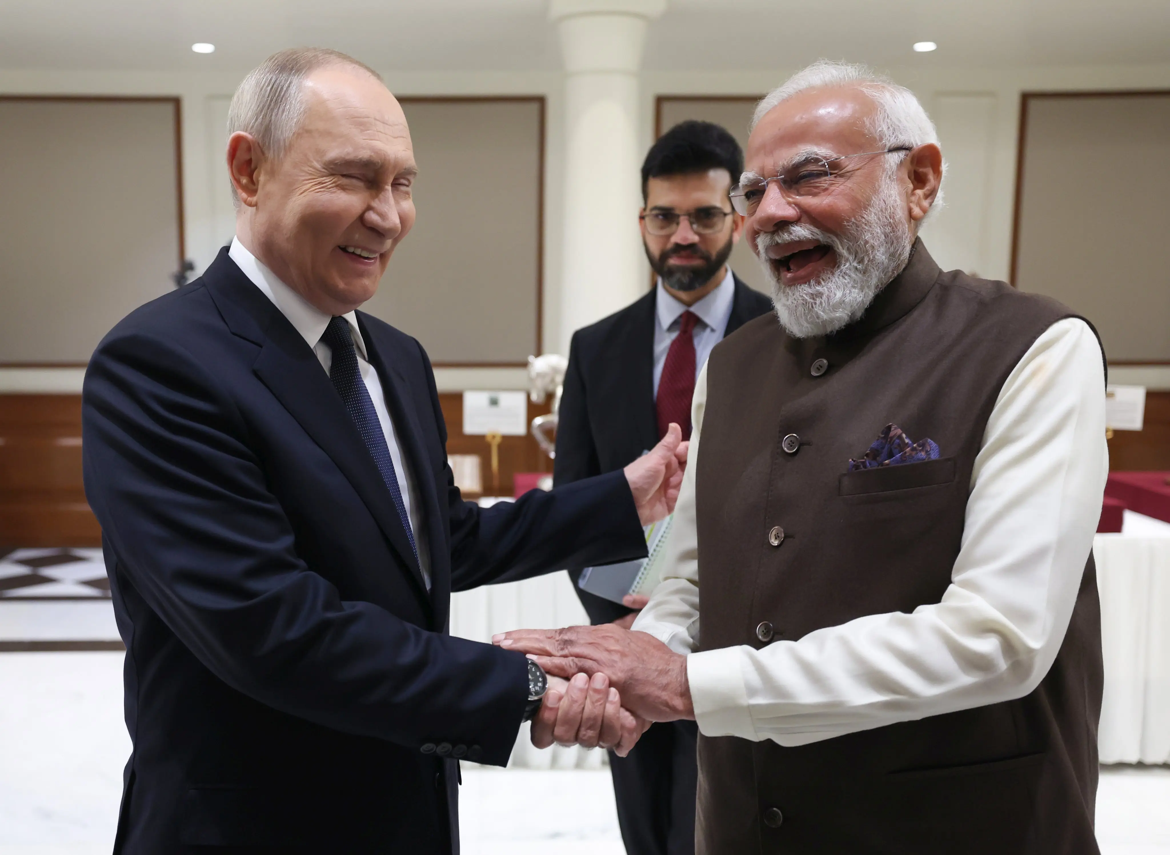 Ahead of key talks, Modi tells Putin: 'India is not neutral, it's on the side of peace'