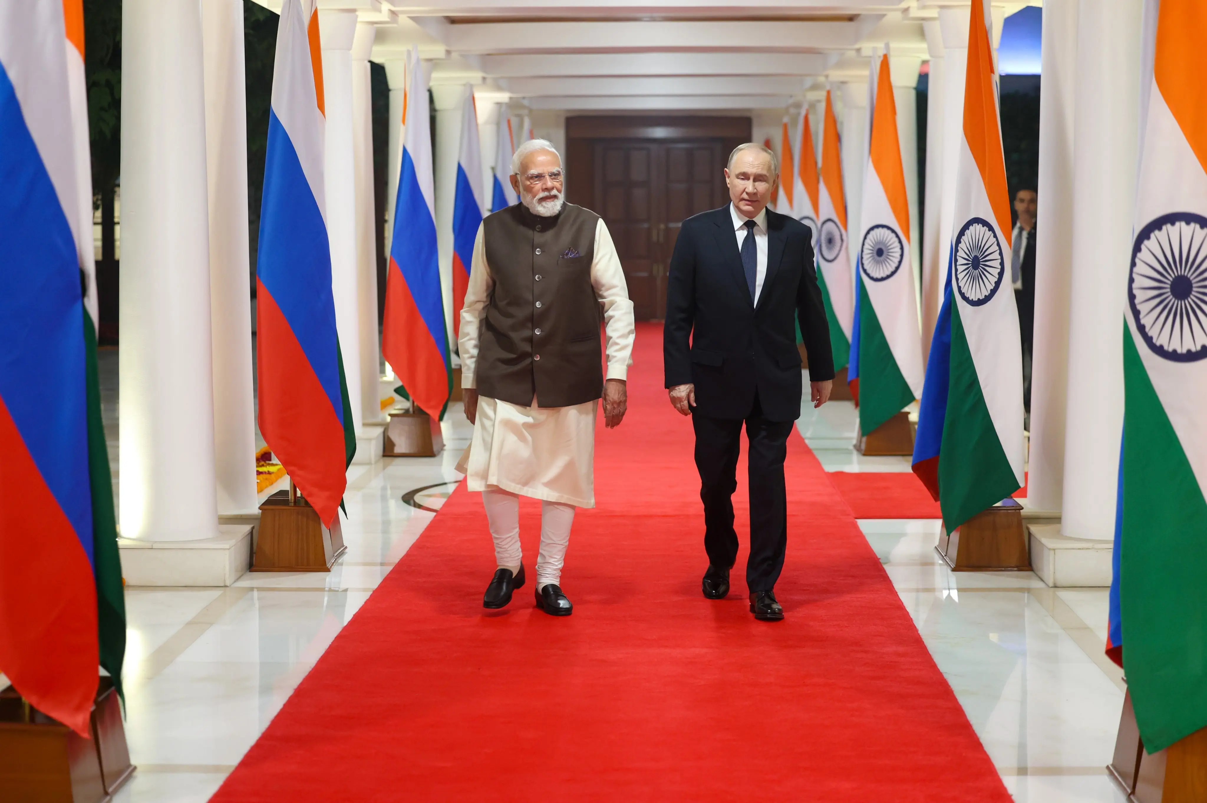PM Modi welcomes President Putin to 7, Lok Kalyan Marg