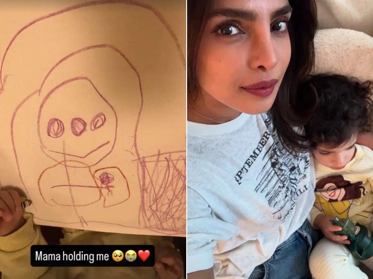 Priyanka Chopra shares cute artistry sketch by her daughter Malti: ‘Mama holding me’ Priyanka Chopra shares cute artistry sketch by her daughter Malti: ‘Mama holding me’