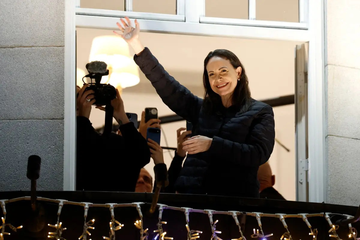 Venezuela's Maria Corina Machado makes first appearance in months after missing Nobel Peace prize acceptance ceremony