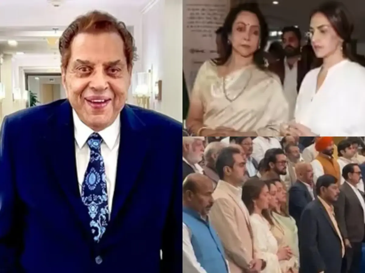 Dharmendra prayer meet: Hema Malini delivers emotional speech; Amit Shah, JP Nadda and others pay floral tribute