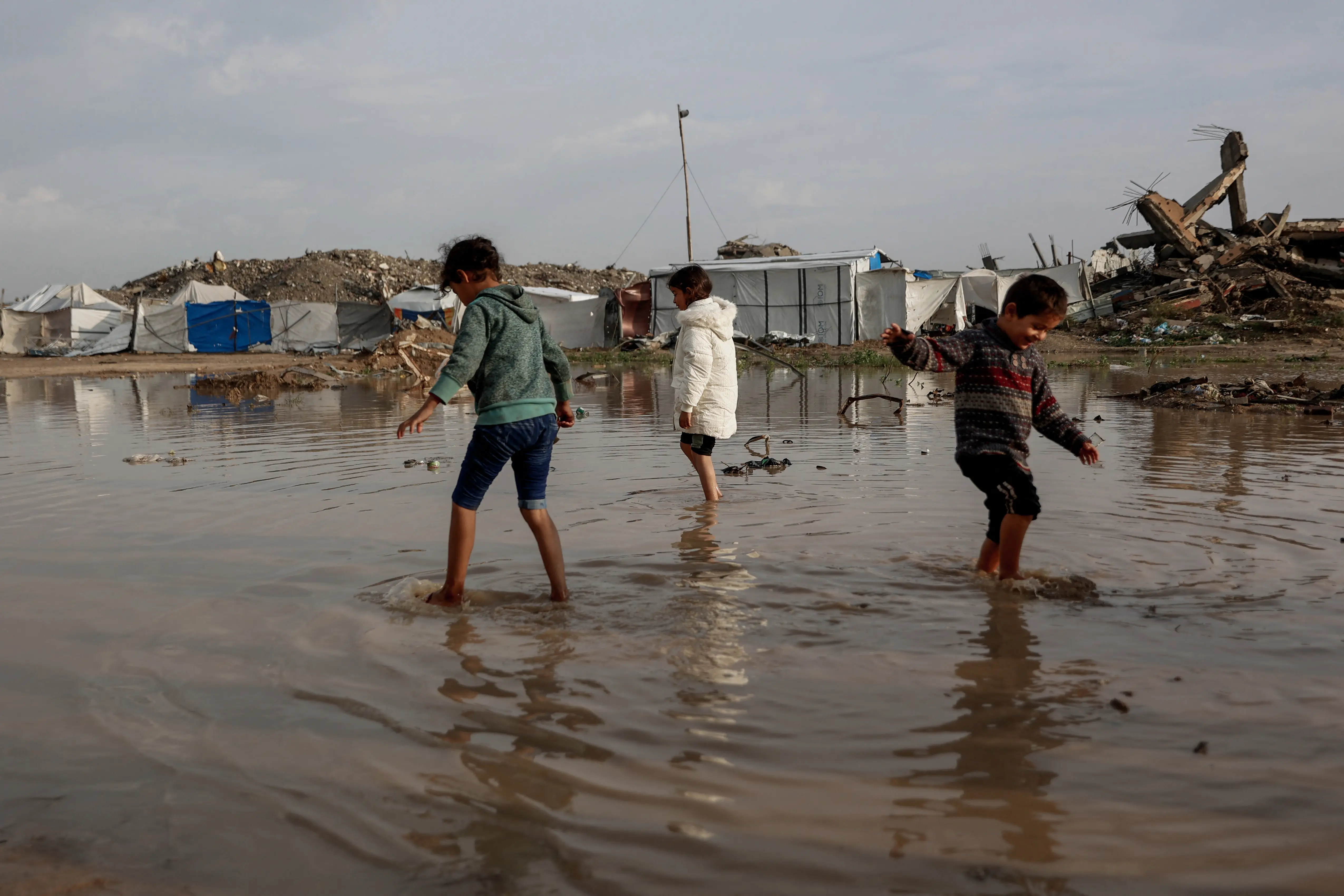 Camps at risk of flooding