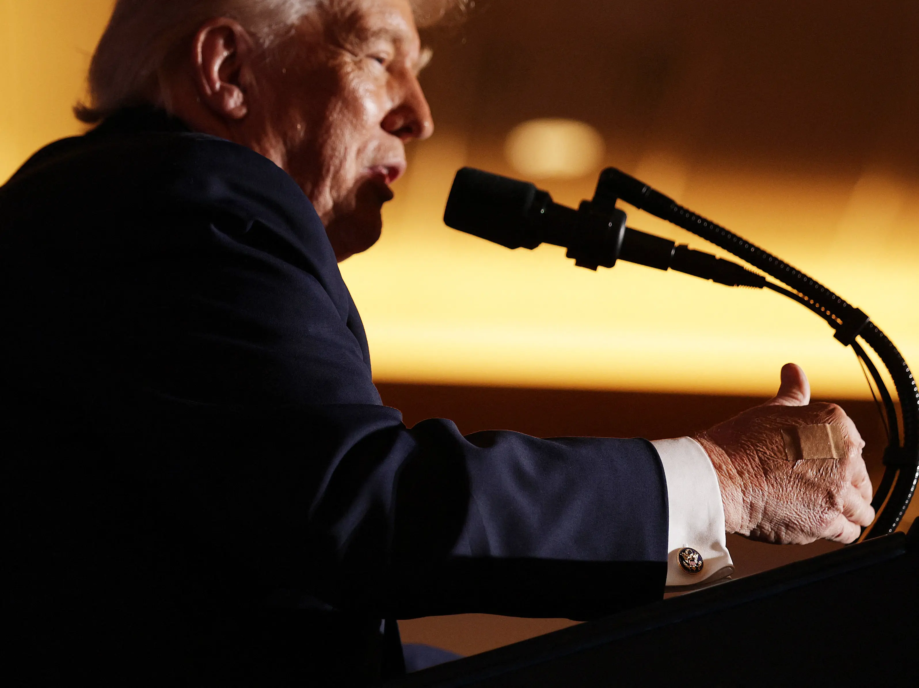 Why is Trump wearing a bandage on hand? White House breaks silence after rumours Why is Trump wearing a bandage on hand? White House breaks silence after rumours