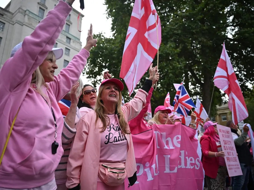 The rise of the 'Pink Ladies': Meet the British women who are rallying against migration and safety concerns The rise of the 'Pink Ladies': Meet the British women who are rallying against migration and safety concerns