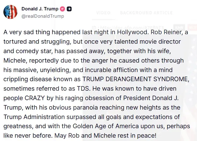 Trump’s post