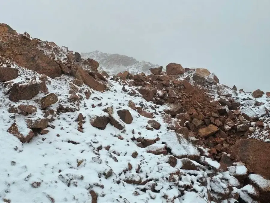 Snow blankets Saudi Arabia's Trojena highlands, Tabuk region as temperatures drop to -4°C