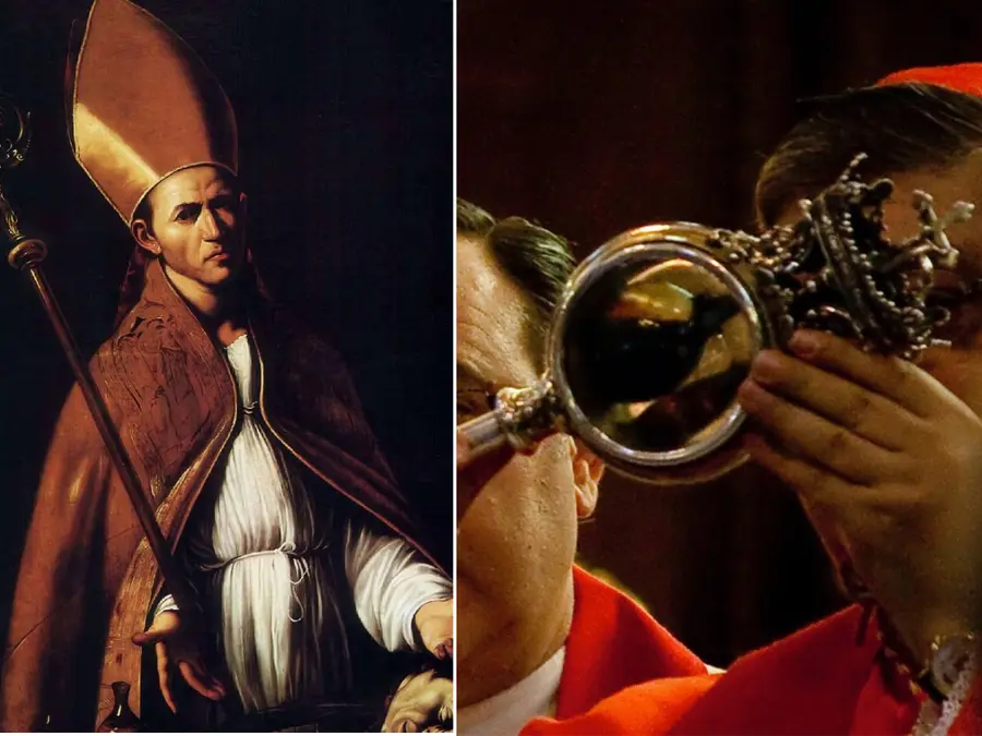 17 centuries ago, a saint was beheaded. His dried blood 'miraculously' changed form at an Italian ritual