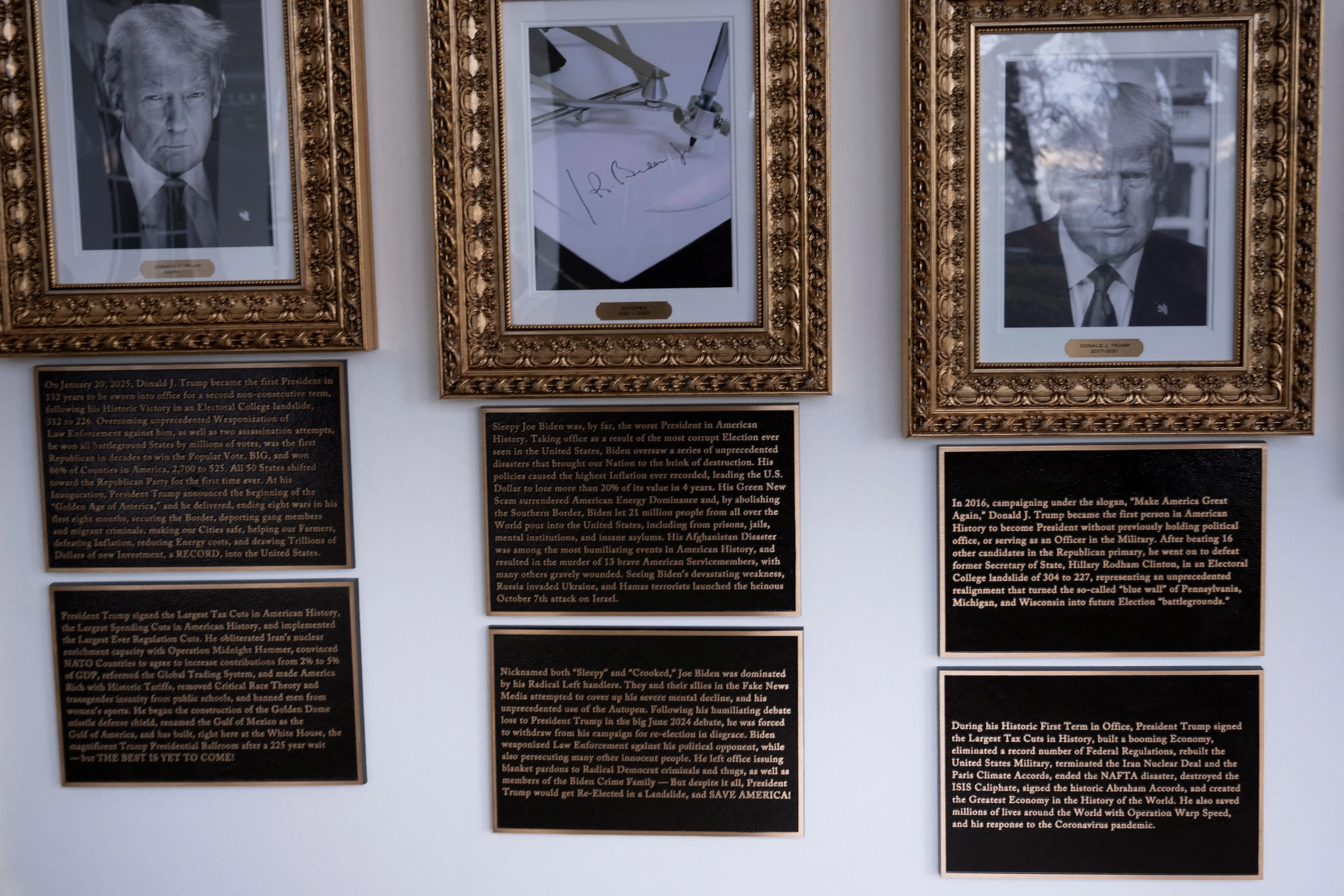 ‘Sleepy, crooked Joe’: WH plaque mocks former US president Joe Biden, calls him ‘worst president in American history’