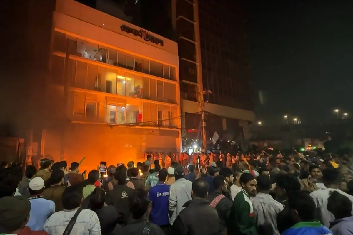 Media offices set on fire