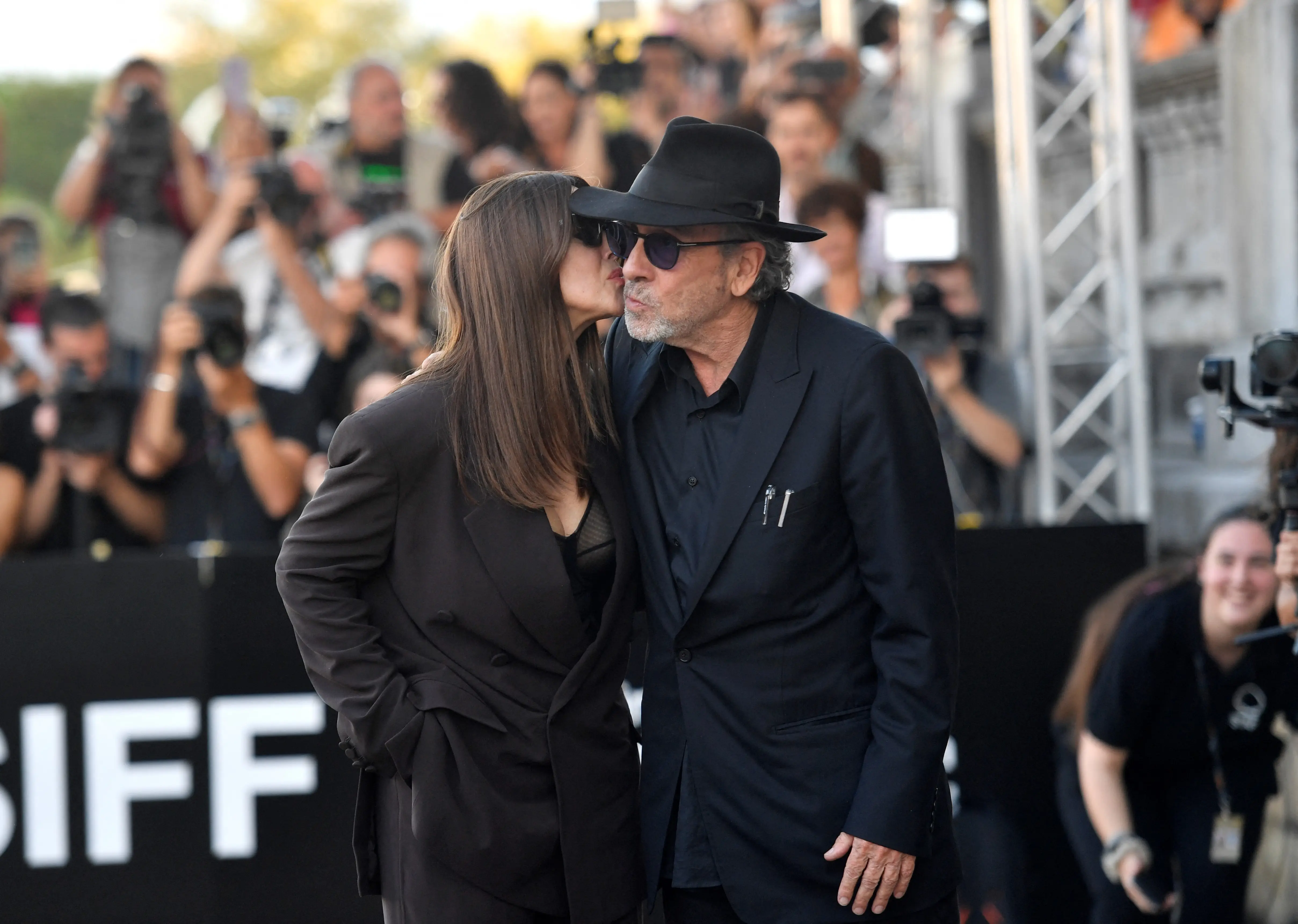 Tim Burton and Monica Bellucci