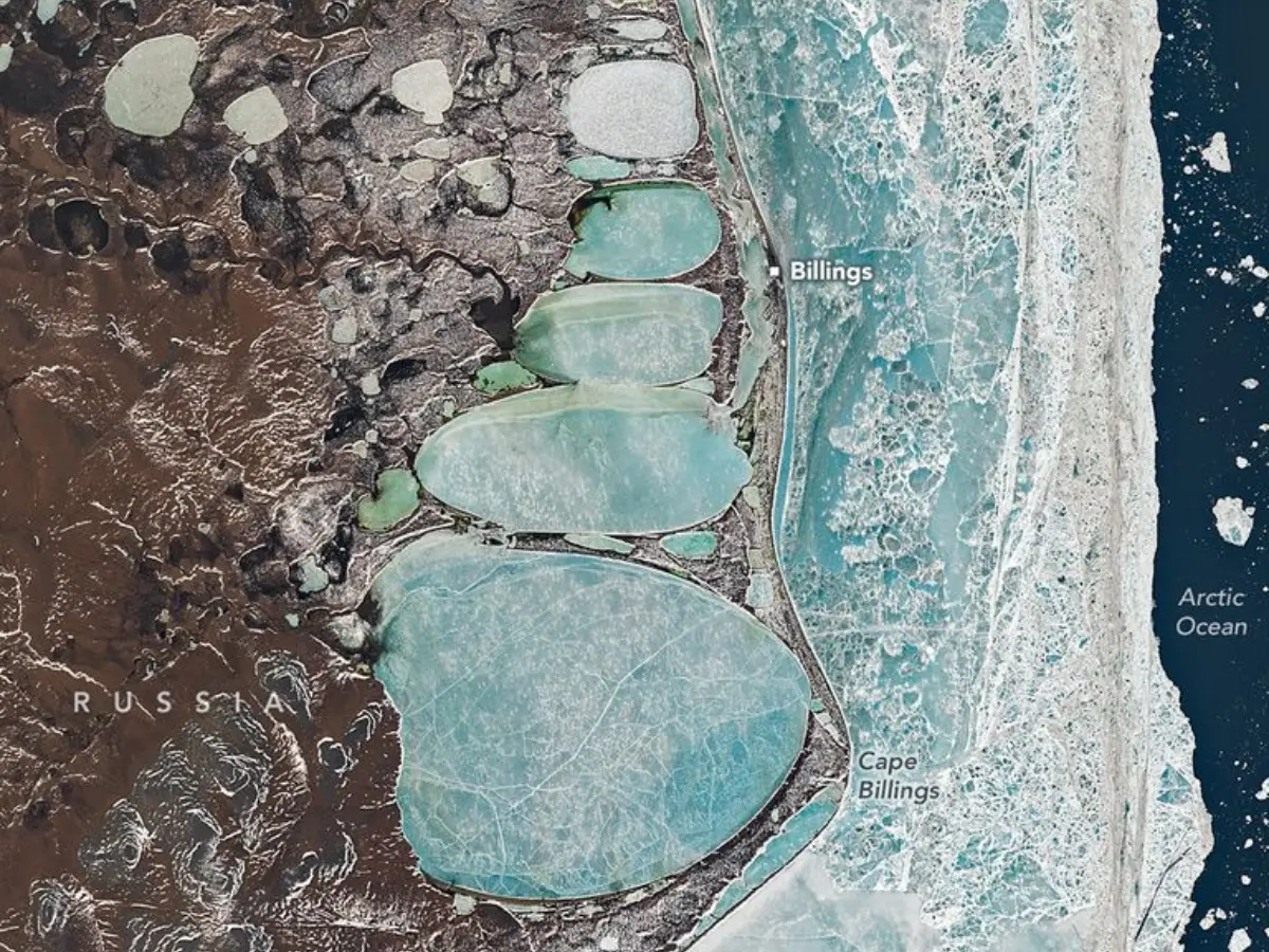 NASA captures 'Siberian snowman' from space in remote Russia