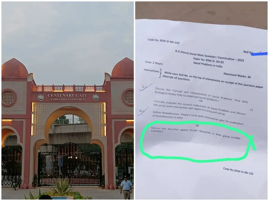 Jamia suspends professor over 'atrocities against Muslims' question in semester exam