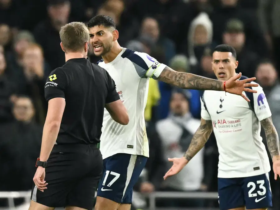 Premier League: Spurs captain Cristian Romero facing increased ban after Liverpool red card