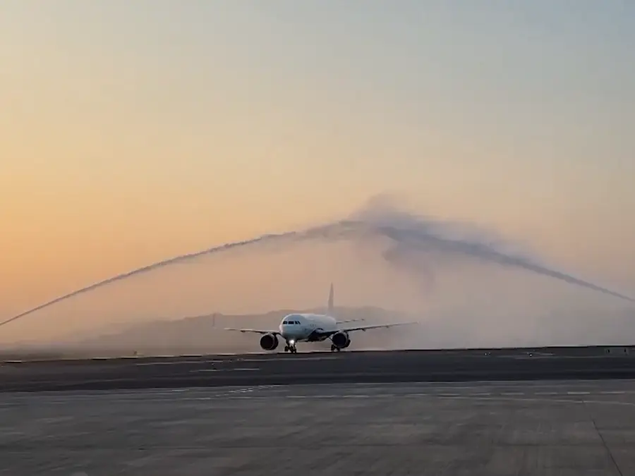 Navi Mumbai Airport goes live with first flights, water cannon welcome