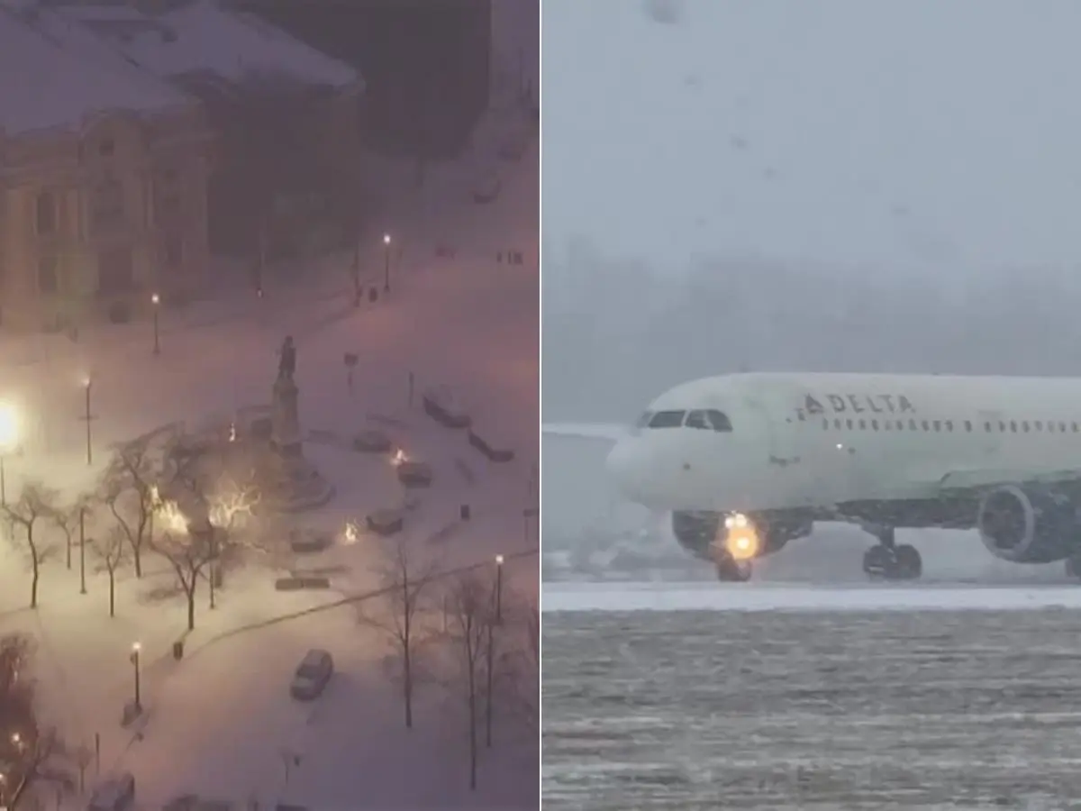 ‘Hazardous travel conditions’: Winter storm cancels 1,800 flights in US; state of emergency in New York, New Jersey | WATCH