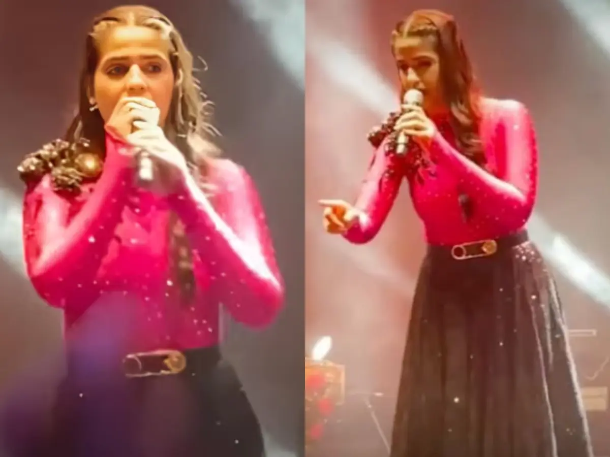 Haryanvi singer Pranjal Dahiya halts concert midway; confronts elderly man for unruly behaviour: 'Please control' | Watch Haryanvi singer Pranjal Dahiya halts concert midway; confronts elderly man for unruly behaviour: 'Please control' | Watch