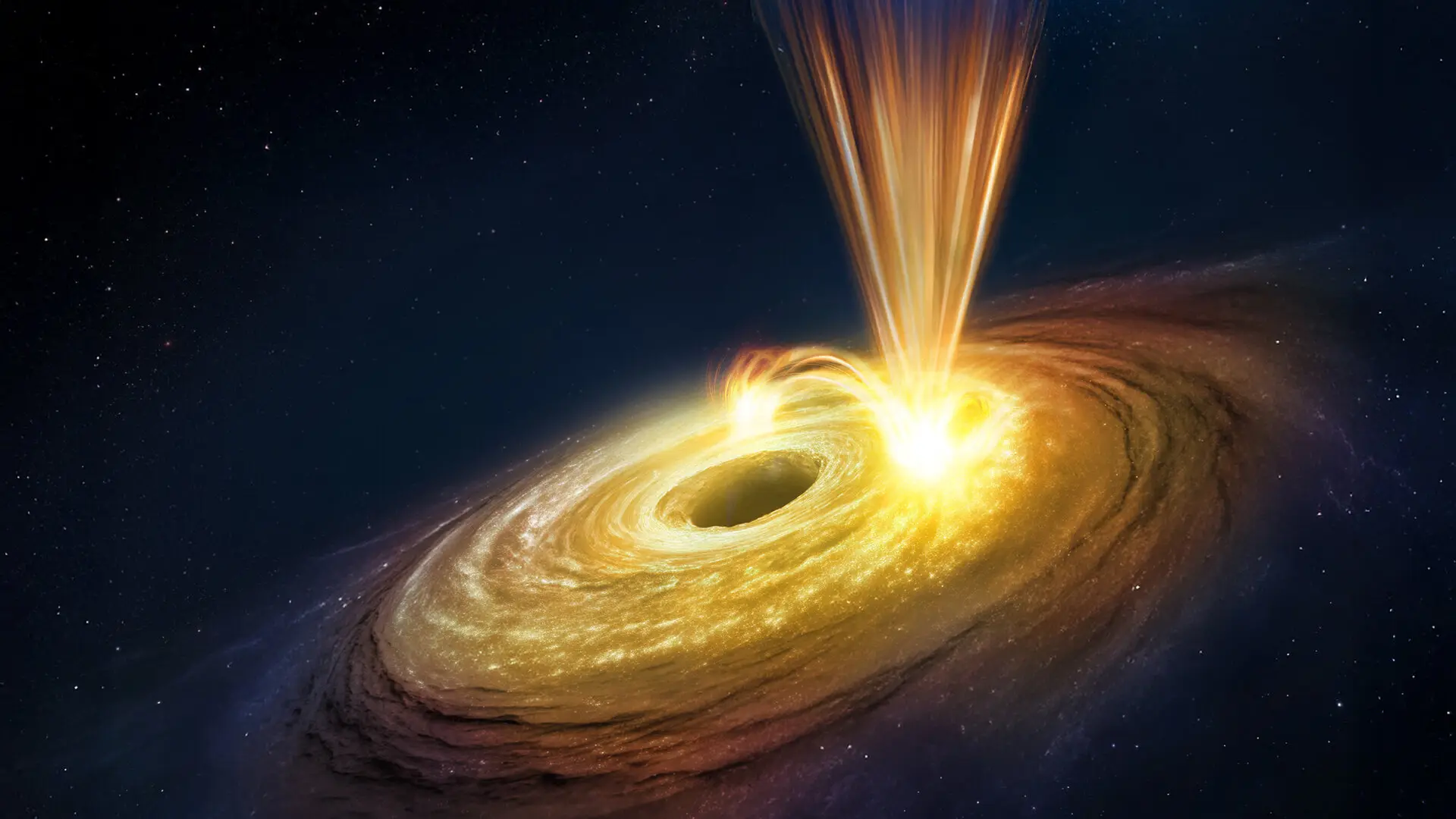 Astronomers observe a flaring supermassive black hole firing winds at 60,000 km/s!