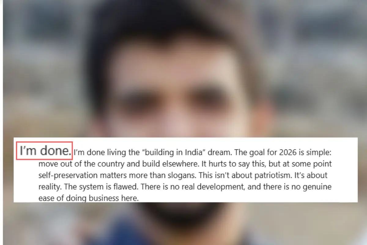 'I’m done living the “building in India” dream': Bengaluru CEO triggers debate on doing business in India
