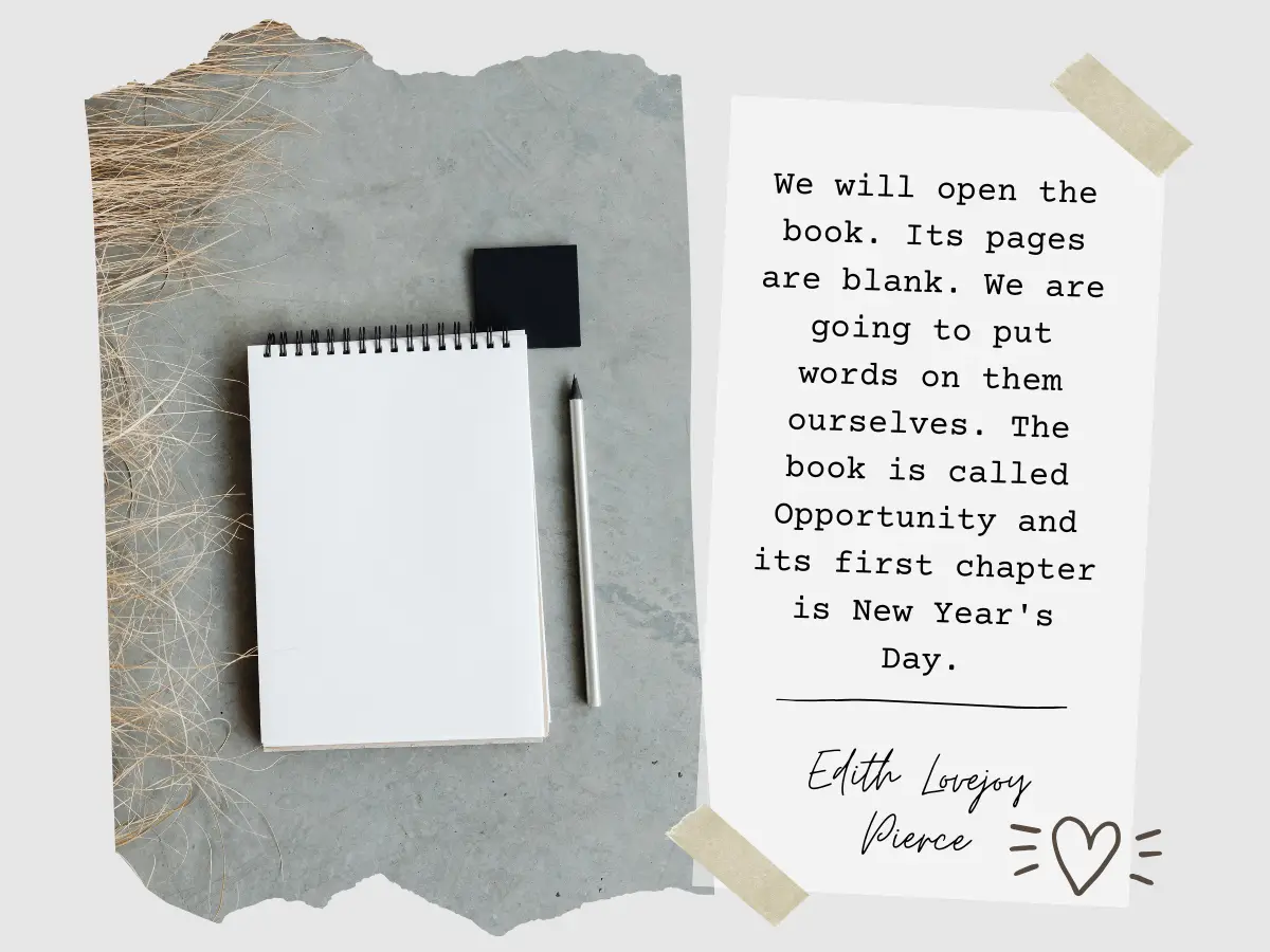 The year as an empty page