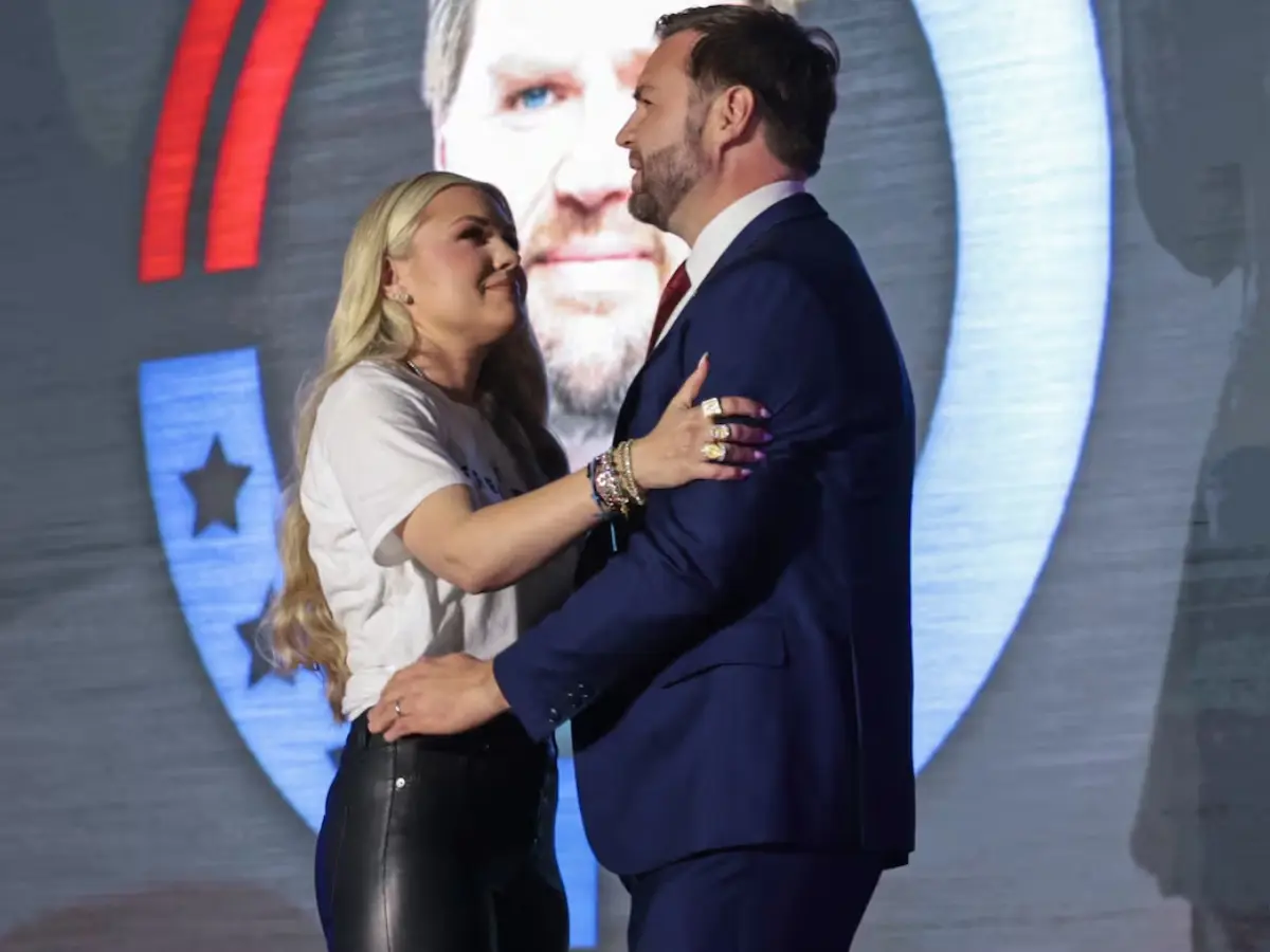 Erika Kirk and JD Vance's hug