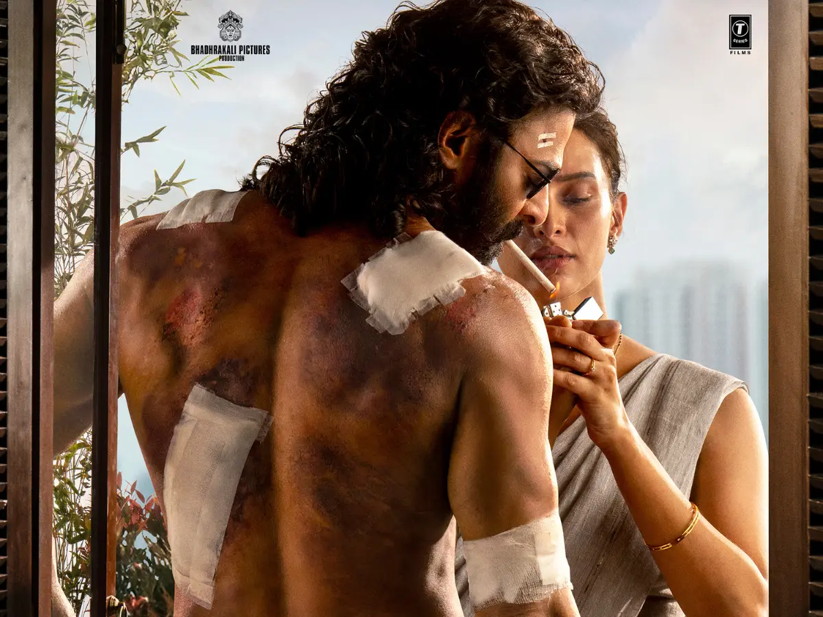 Spirit first look out! Sandeep Reddy Vanga presents his lead pair- a bruised Prabhas and a saree clad Triptii Dimri