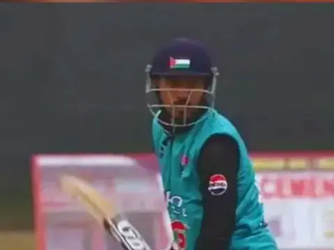 Cricketer summoned for wearing Palestinian flag during J&K Champions League Cricketer summoned for wearing Palestinian flag during J&K Champions League