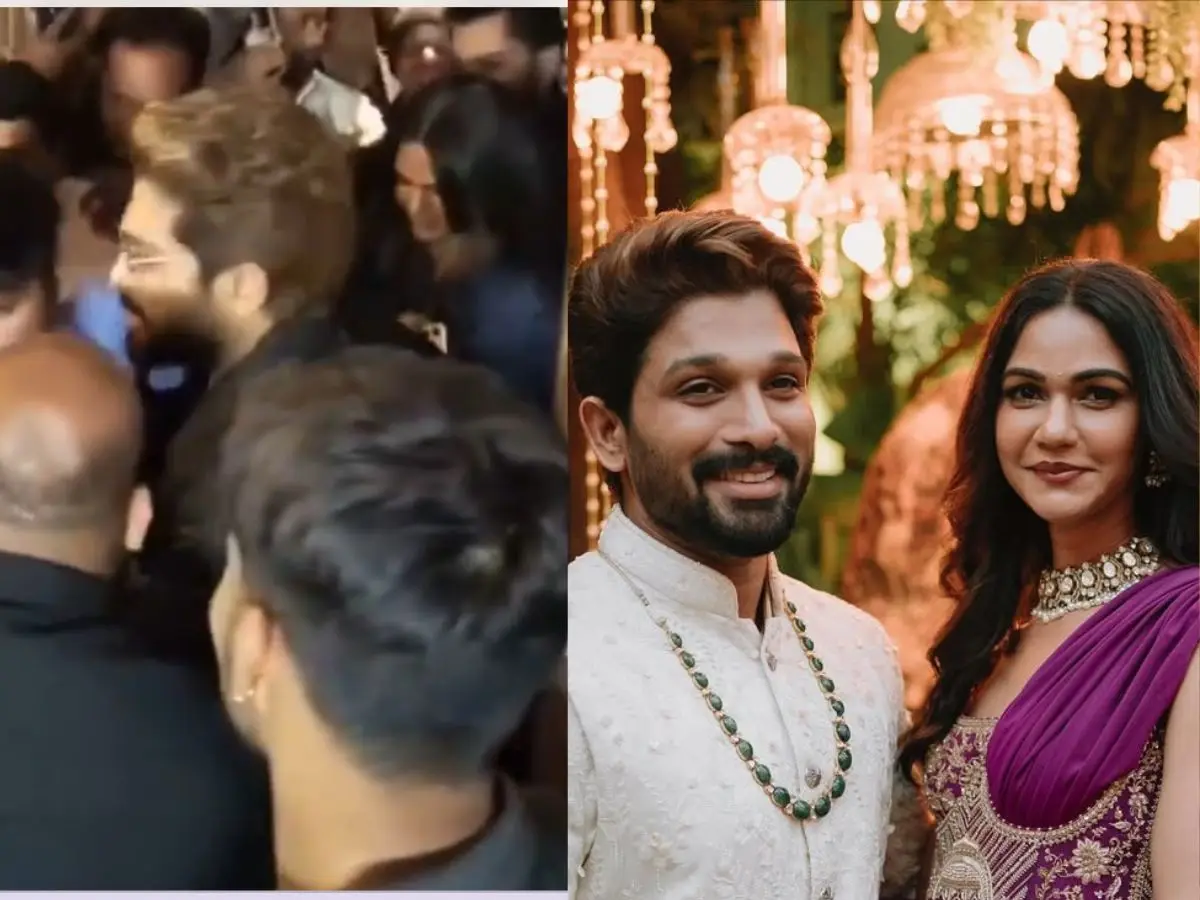 Allu Arjun with wife Sneha Reddy mobbed by fans during cafe visit in Hyderabad | Watch Allu Arjun with wife Sneha Reddy mobbed by fans during cafe visit in Hyderabad | Watch