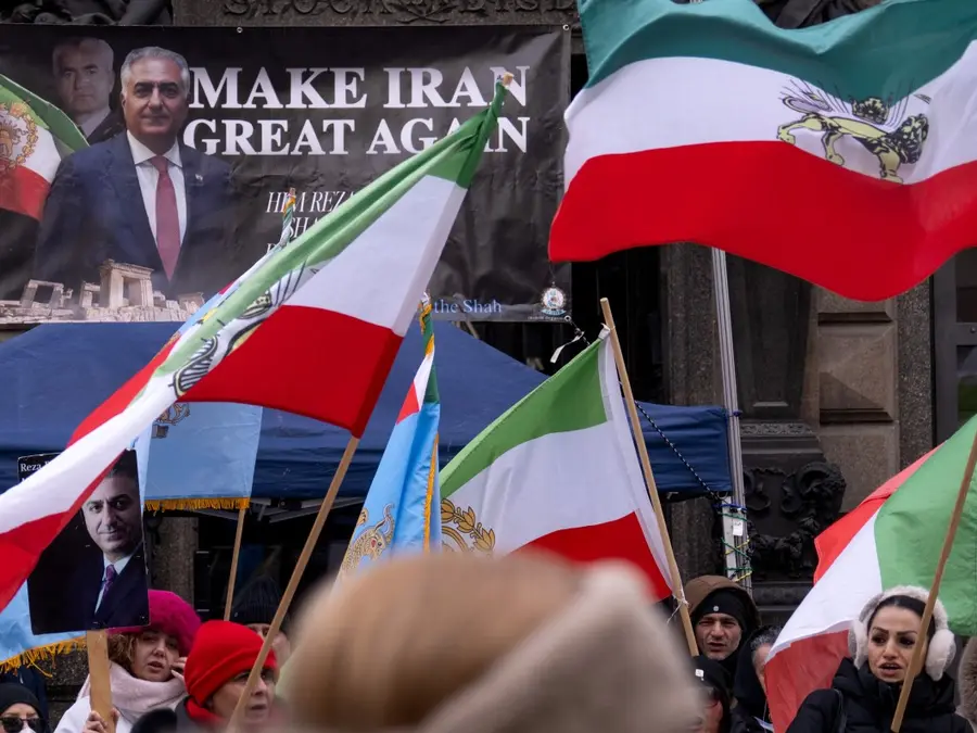 'Disgraceful banner of Islamic Republic': Iran's exiled Crown Prince tells protesters to unfurl Shah-era lion and sun flag