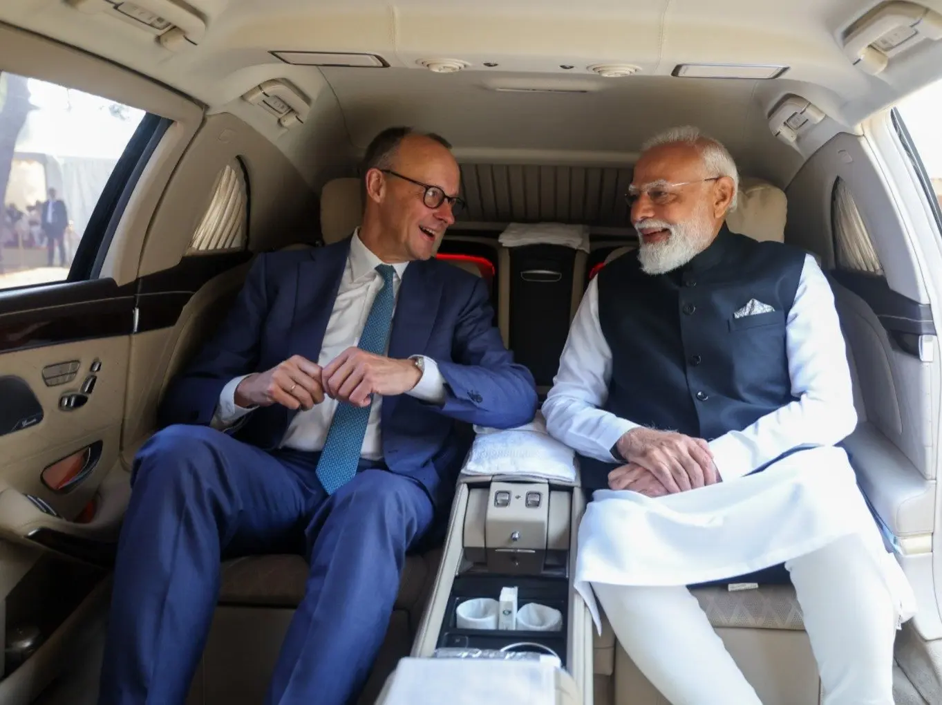 PM Modi, German Chancellor Merz share car ride; vow to deepen ties in strategic sectors