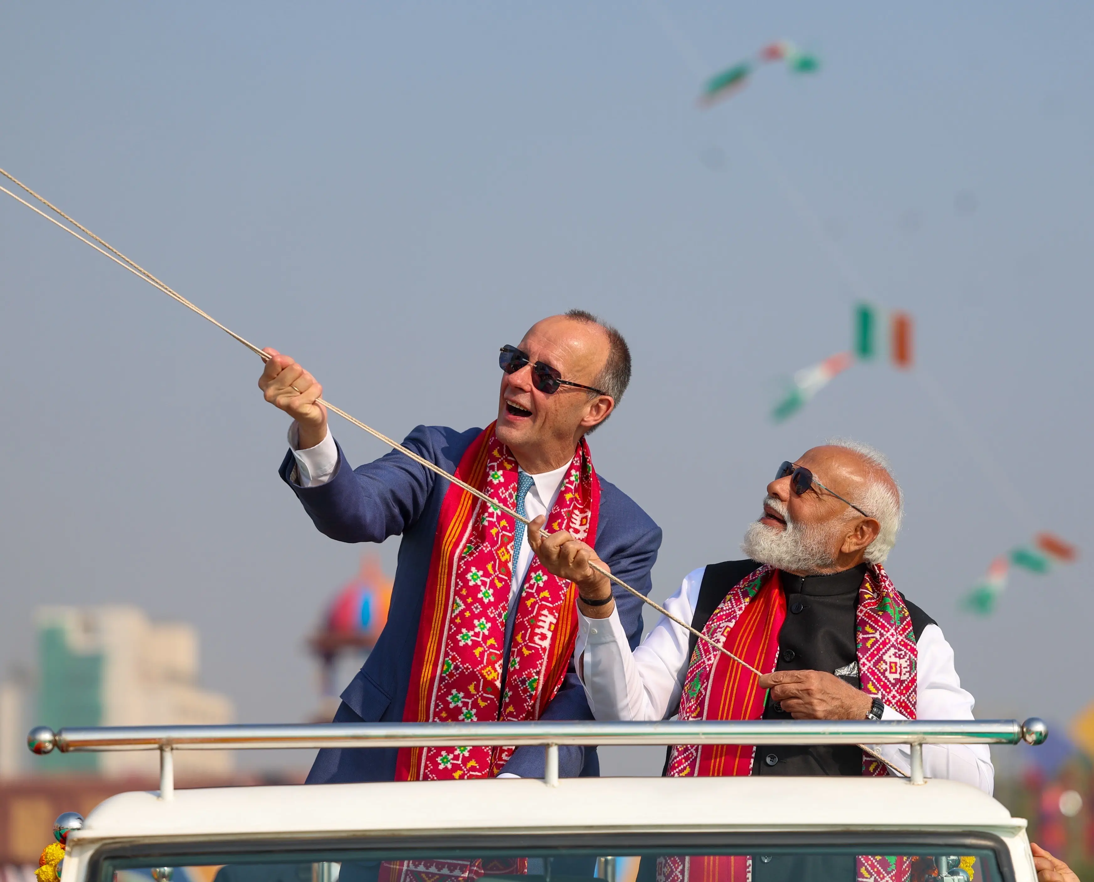 Participates in International Kite Festival in Ahmedabad