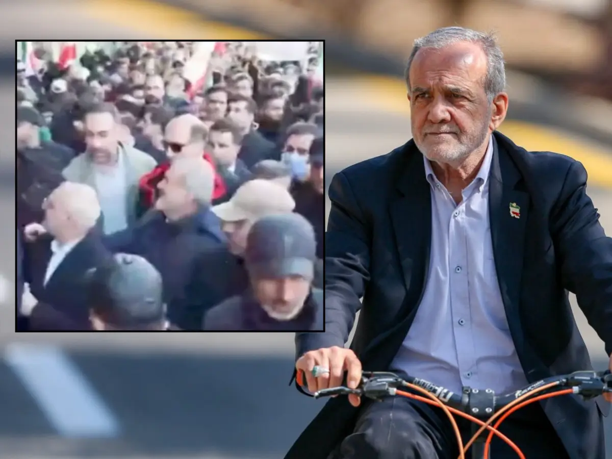 Pezeshkian nimmt an regierungsfreundlicher Kundgebung teil ...