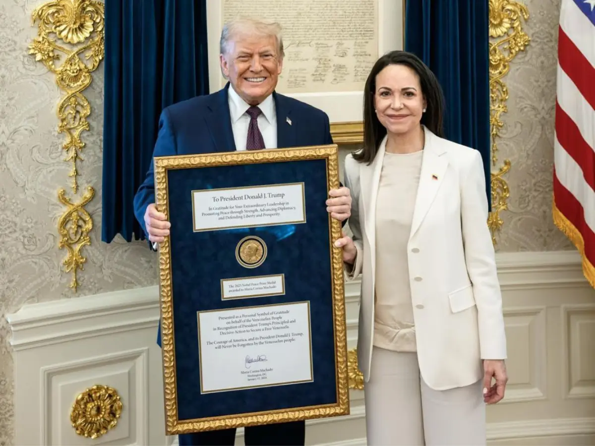 'He deserves it': Machado trying to win over POTUS? FINALLY Trump gets ‘Nobel Peace’ medal 'He deserves it': Machado trying to win over POTUS? FINALLY Trump gets ‘Nobel Peace’ medal