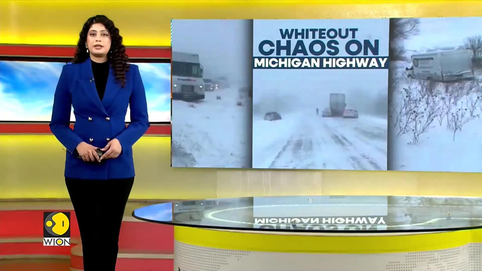 Whiteout Chaos On Michigan Highway As Snow Triggers 100+ Vehicle Pile-Up | WION Climate Tracker