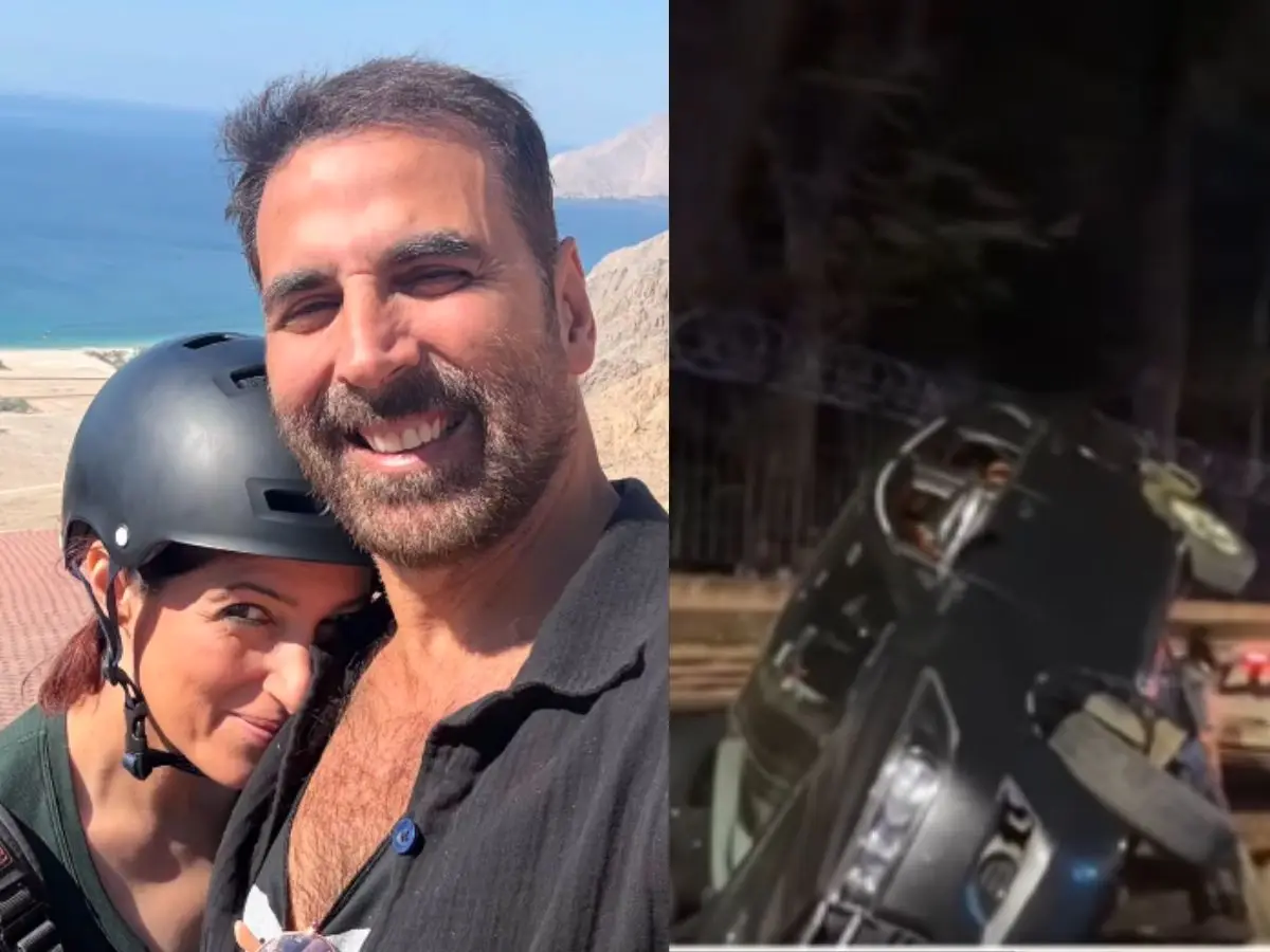 Akshay Kumar-Twinkle Khanna's convoy car meets with accident in Mumbai’s Juhu; here's what happened Akshay Kumar-Twinkle Khanna's convoy car meets with accident in Mumbai’s Juhu; here's what happened