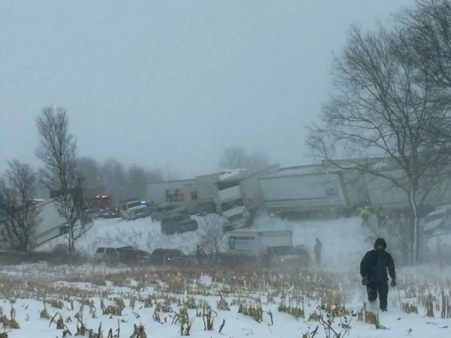 'Bangs and booms': Over 100 vehicles crash into each other in terrifying Michigan pile-up amid Arctic storm | VIDEO