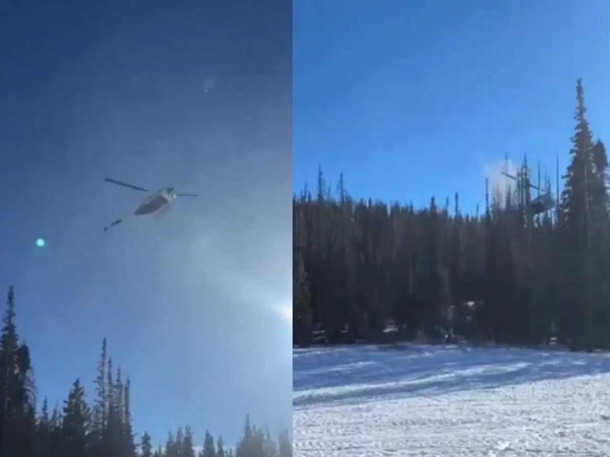 VIDEO: Helicopter spins rapidly and crashes into trees in Utah with 4 on board