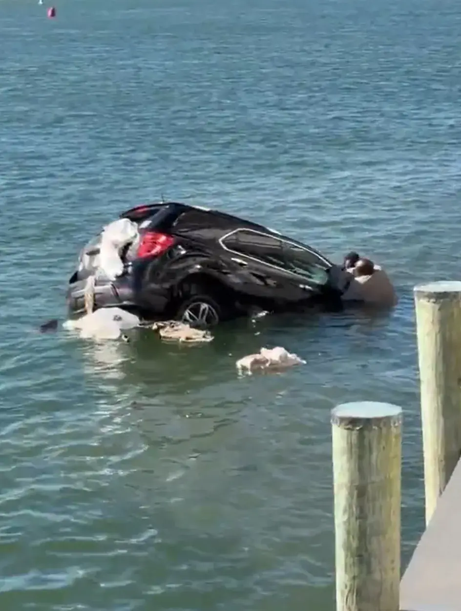 WATCH | Bystanders rescue woman from a sinking SUV in Virginia beach