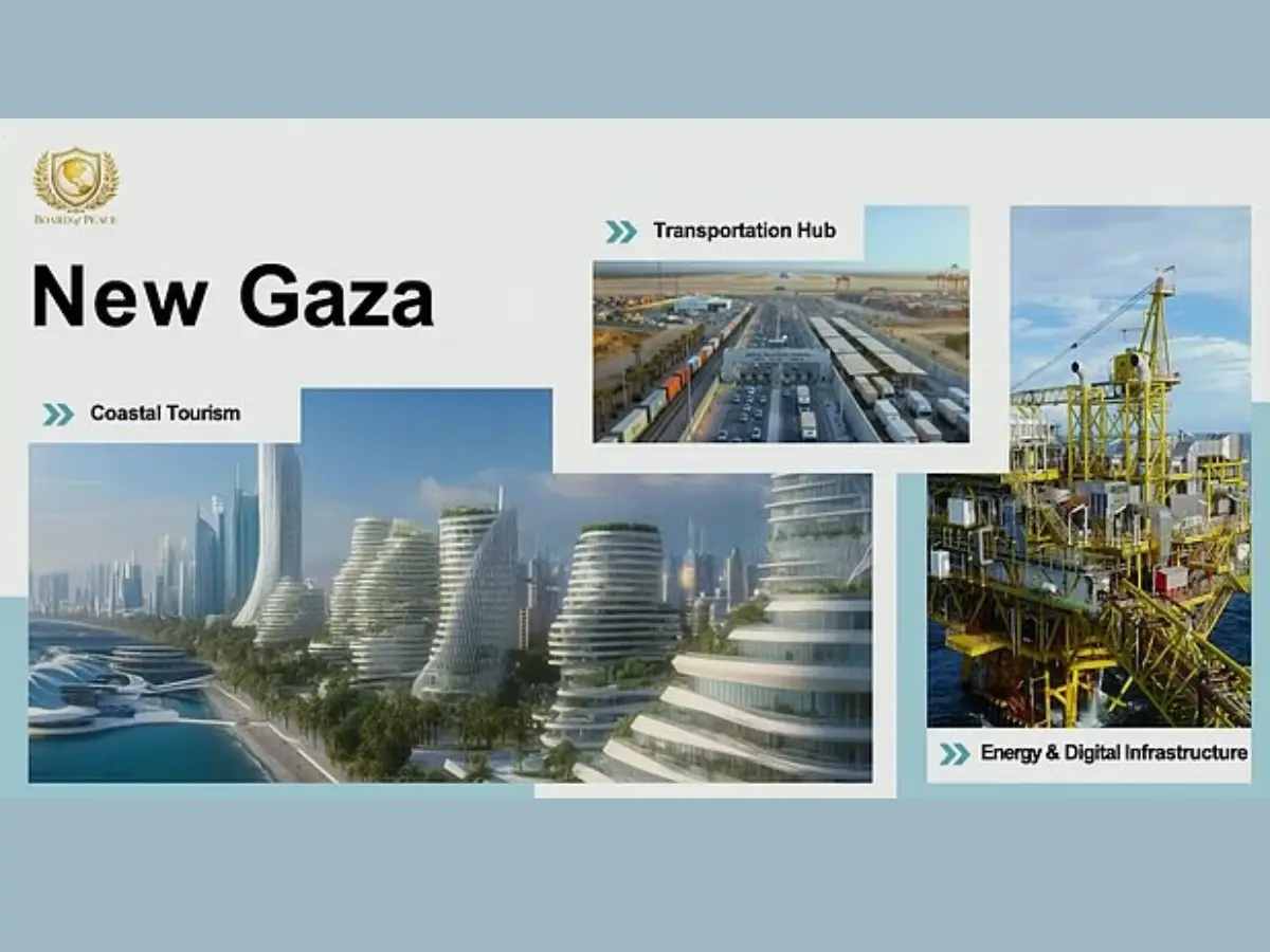 Skyscrapers along Gaza coastline