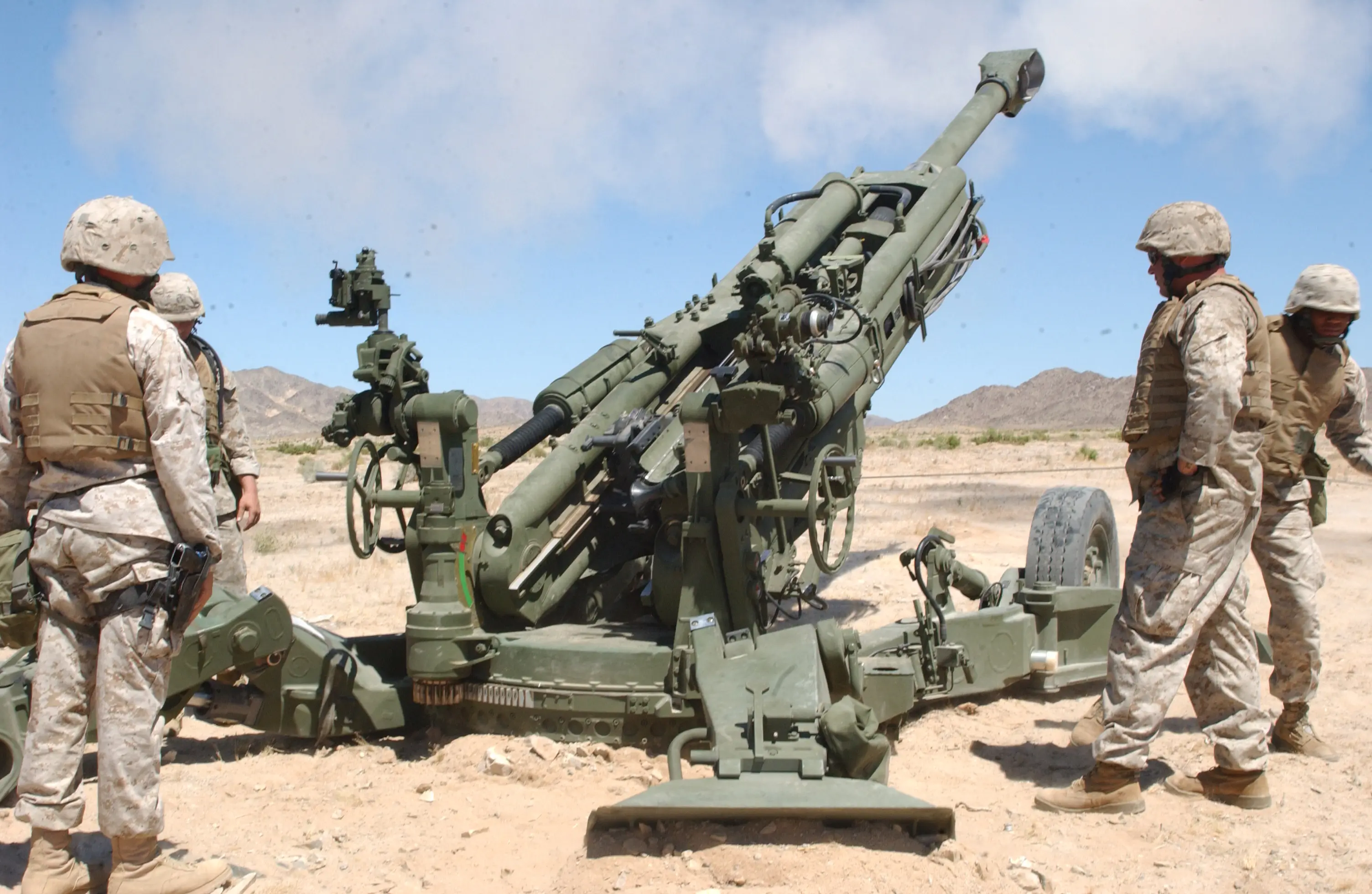 M777 Lightweight Howitzer Adjusting for dense air